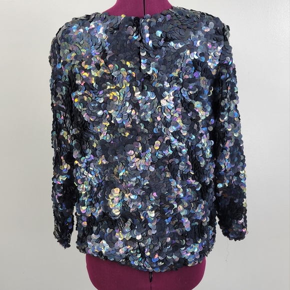 VTG Imperial Handi Crafts sequin top - Picture 3 of 8